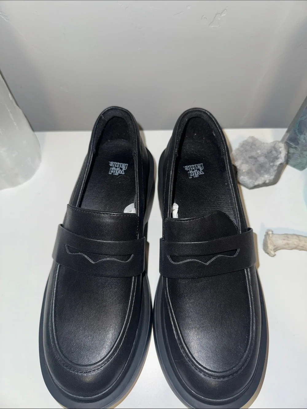 Women’s Black Platform Penny Loafers Size 7.5 Wild Fable - Picture 2 of 4